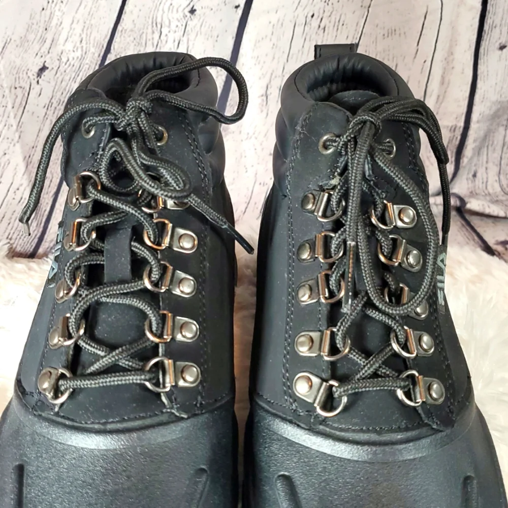 Fila Weathertec Men’s Heavy Duty Hiking Boots Black Size 8 EUC